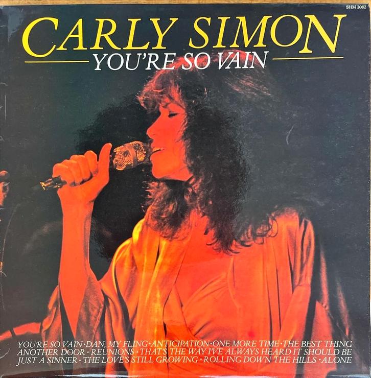 Vinyl / LP Carly Simon - You're so vain, Cd's en Dvd's, Vinyl | Pop, Gebruikt, 1960 tot 1980, 12 inch, Ophalen of Verzenden