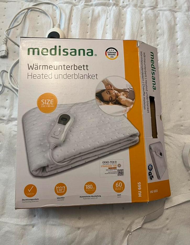 Medisana HU665 1 persoons elektronische deken warmtedeken, Huis en Inrichting, Slaapkamer | Beddengoed, Zo goed als nieuw, Overige typen