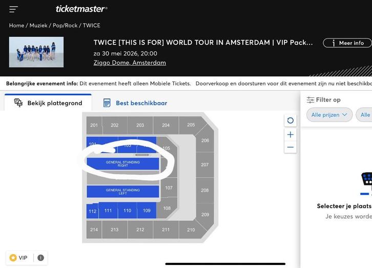 Twice Amsterdam 4x VIP tickets, Tickets en Kaartjes, Concerten | Pop, Drie personen of meer