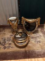 Gouden Tafelset: Fotolijst, Vaas & Voorraadpot, Ophalen, Overige materialen, Gebruikt, Schaal