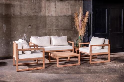 Allure tuinmeubel lounge aanbieding: ISEO teak loungeset, Tuin en Terras, Tuinsets en Loungesets, Nieuw, Loungeset, Hout, 4 zitplaatsen