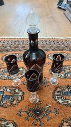 Boho karaf met 3 glazen, Ophalen of Verzenden