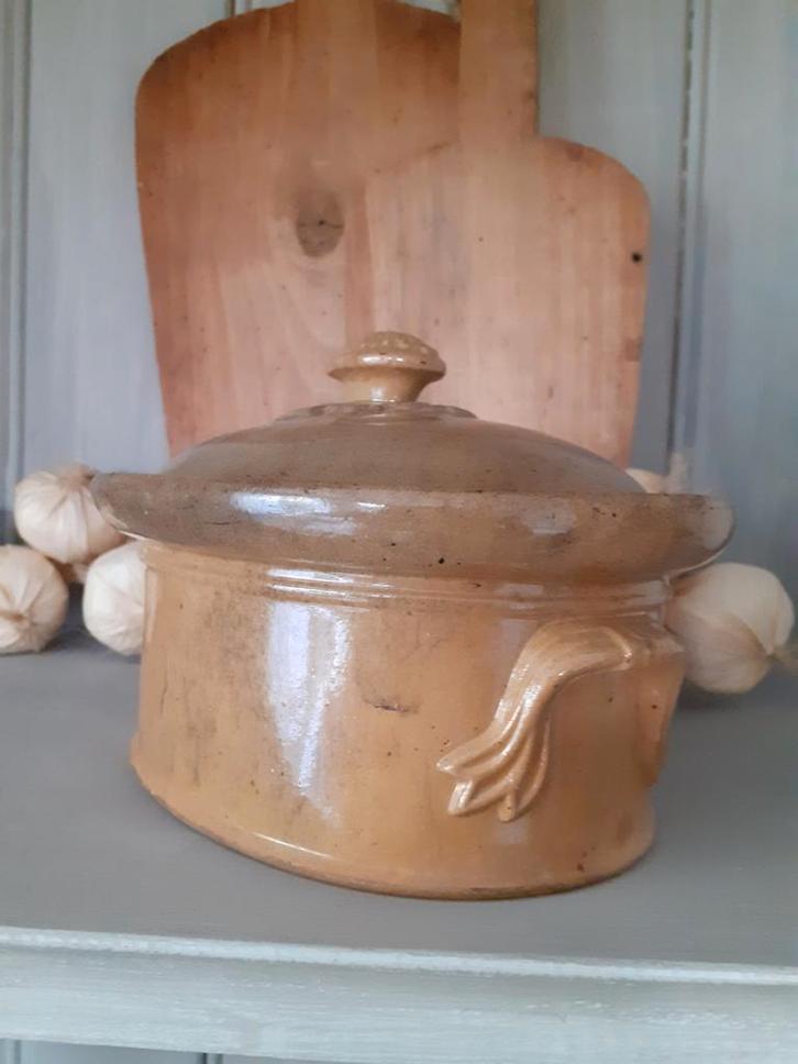 Franse Terrine / Patéschaal Brocante, Antiek en Kunst, Antiek | Keramiek en Aardewerk, Ophalen of Verzenden