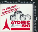 Sticker: Atomic Ski - 4x Worldcup Champion 1985, Verzamelen, Stickers, Sport, Ophalen of Verzenden, Zo goed als nieuw