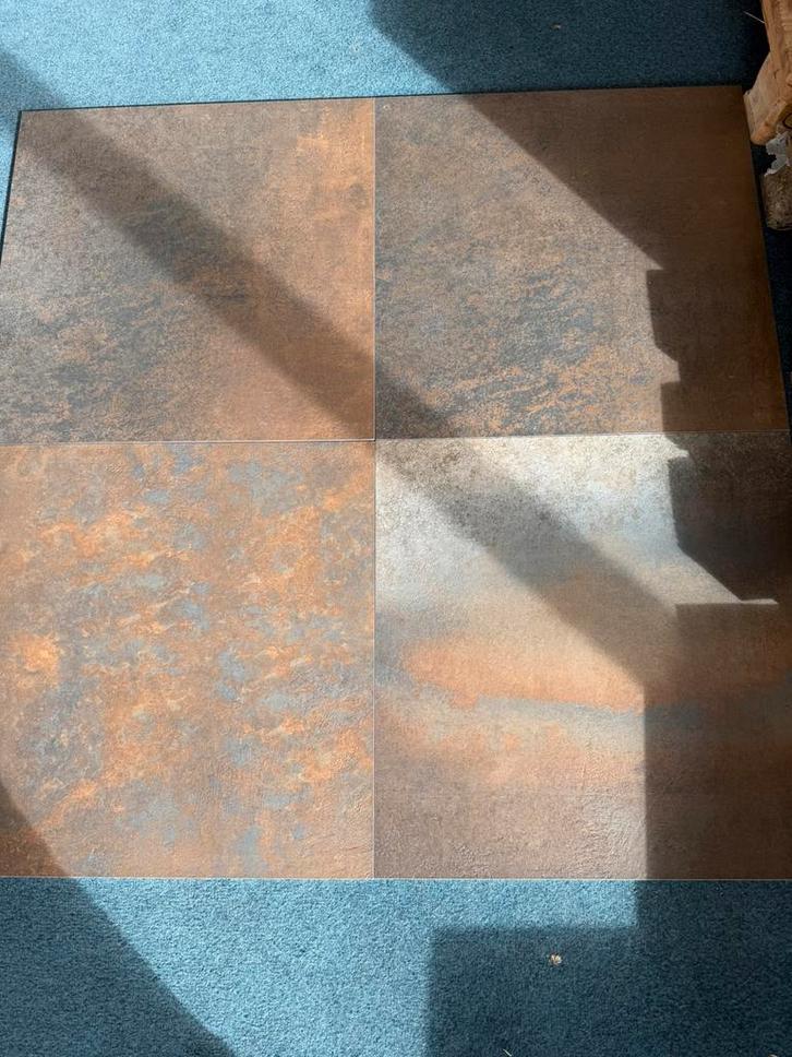 60x60 oxid rust wand/vloer tegels! Ze zijn er weer!, Doe-het-zelf en Verbouw, Tegels, Zo goed als nieuw, Vloertegels, Keramiek