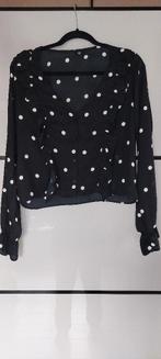 Zwart witte polka dot blouse Amy & Ivy maat M, Kleding | Dames, Maat 38/40 (M), Zwart, Ophalen of Verzenden, Amy & Ivy