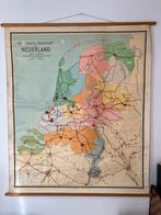 Schoolkaart Nederland. Jaren 50., Ophalen of Verzenden, Aardrijkskunde