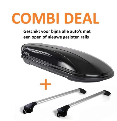 COMBI-DEALS Dakkoffer + Dakdrager ACTIE! v.a. 249,99! NIEUW!, Auto diversen, Dakkoffers, Nieuw, Ophalen of Verzenden
