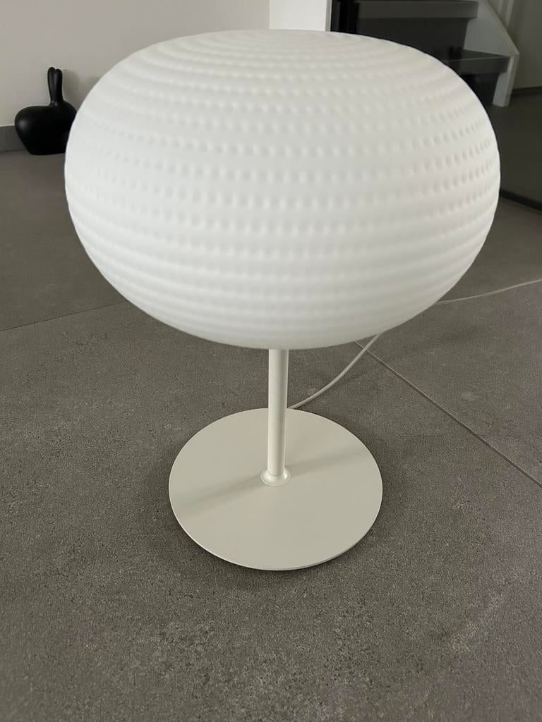 Fontana arte Bianca design glazen dimbare led lamp, Huis en Inrichting, Lampen | Tafellampen, Ophalen, Zo goed als nieuw, Glas