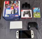 Nintendo Switch OLED + Zelda + Controller + 24mnd Membership, Switch OLED, Met games, Ophalen of Verzenden, Zo goed als nieuw