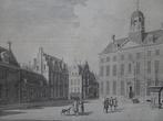 gravure Stadhuis Hof en Weeshuis Leeuwarden D. de Jong 1786, Antiek en Kunst, Kunst | Etsen en Gravures, Verzenden