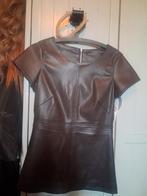 Leren Top + Haarband - Custom Made, Kleding | Dames, Maat 38/40 (M), Bruin, Custom Made, Ophalen of Verzenden