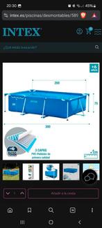 Intex 300x200cm met afdekzeil en toebehoren, Ophalen, Minder dan 80 cm, Opzetzwembad, 200 tot 400 cm