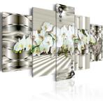 242 Modern Orchidee 5 Luik Canvas Schilderij 200x100 Nieuw, Ophalen of Verzenden