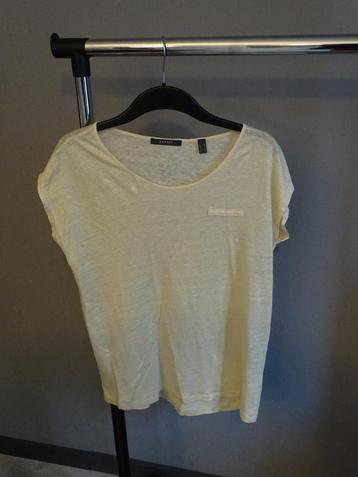 Esprit T-shirt ronde hals, ecru, maat M beschikbaar voor biedingen