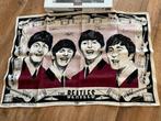 The Beatles Theedoek - Vintage Ierland, Huis en Inrichting, Ophalen of Verzenden, Zo goed als nieuw, Beige, Theedoek of Handdoek