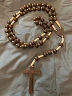 Houten lange vintage monnik rozekrans, Ophalen of Verzenden, Zo goed als nieuw