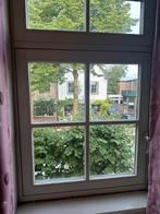 2x Houten Kozijn met Dubbel Glas, draaikiep en bovenlicht, Doe-het-zelf en Verbouw, Ophalen, Gevelraam of Ruit, Gebruikt, 80 tot 120 cm