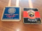 2 vintage sigaren doosjes van blik, Verzamelen, Rookartikelen, Aanstekers en Luciferdoosjes, Ophalen of Verzenden, Zo goed als nieuw