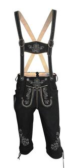 Lederhosen Heren Lang Premium Oktoberfest Broek Suede, AA Lederhosen, Carnaval, Maat 48/50 (M), Nieuw