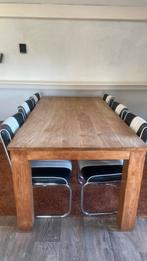 In Prijs verlaagd! Teakhouten eetkamertafel met 6 stoelen, Ophalen, Zo goed als nieuw