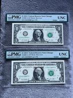 USA 1 dollar 2013 G54219806F G54219807F CHICAGO set ERROR??, Ophalen of Verzenden, Noord-Amerika, Setje