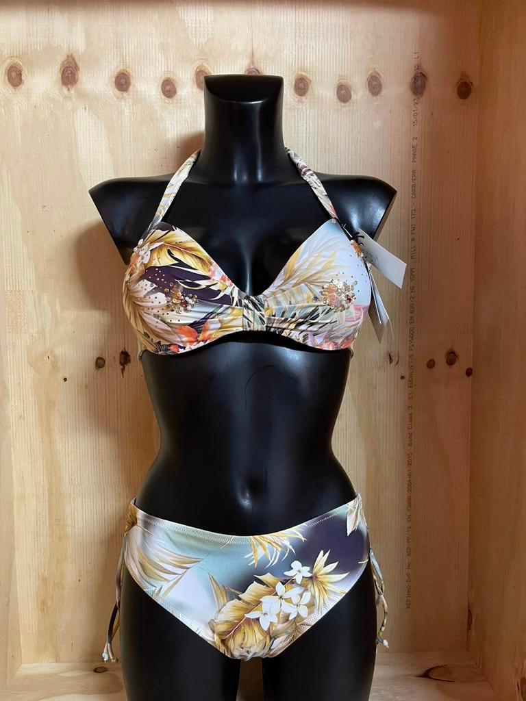 Twinset halter bikini maat 85d slip 42 arancia rossa, Verzenden, Nieuw, Overige kleuren, Bikini