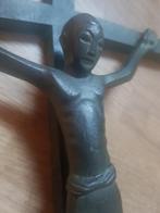 Bronzen Jezus aan bronzen kruis..., Antiek en Kunst, Antiek | Religie, Verzenden