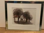 Vier Lijstjes met Huizen door David Wheildon Oosthuizen, Antiek en Kunst, Kunst | Tekeningen en Foto's, Ophalen of Verzenden