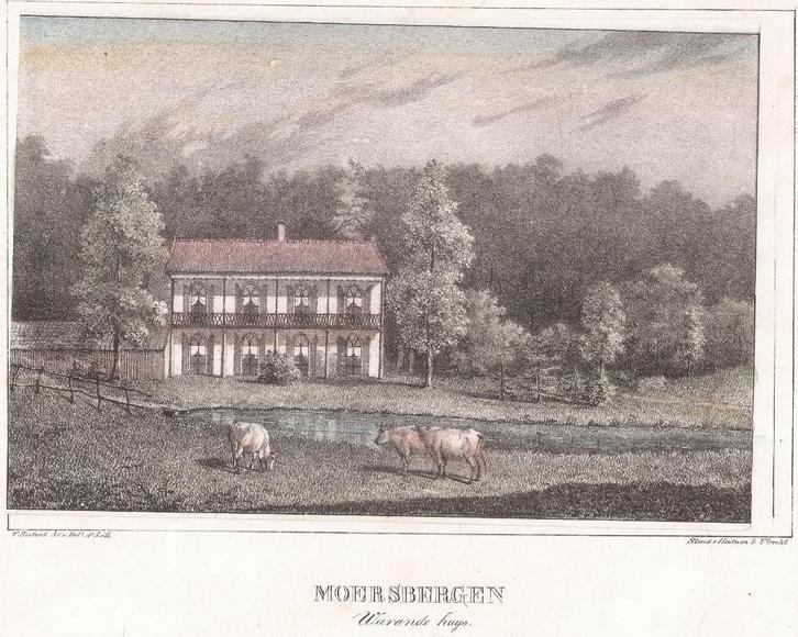Moersbergen Warande Huys  T. Soeterik litho 1829 Doorn, Antiek en Kunst, Kunst | Etsen en Gravures, Ophalen of Verzenden