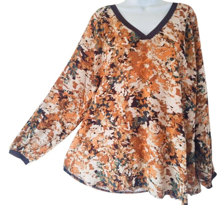 Nieuwe Bruine Multicolour Yesta Tuniek Mt 0/46/48, Kleding | Dames, Grote Maten, Nieuw, Blouse of Tuniek, Overige kleuren, Ophalen of Verzenden