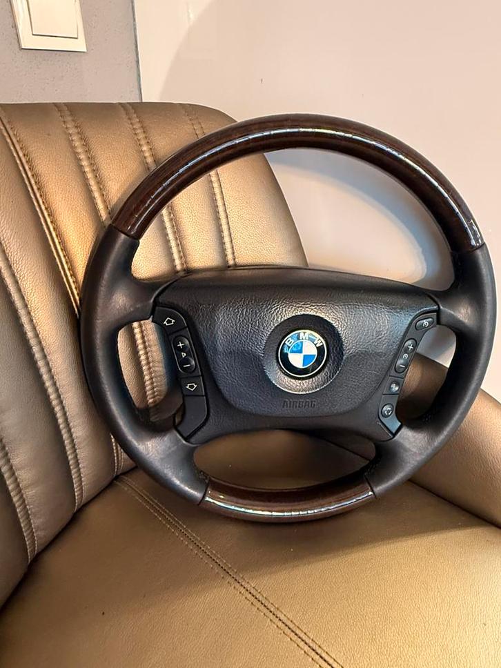 Bmw half leder half hout stuurwiel e39 e46 e53 e83, Auto-onderdelen, Interieur en Bekleding, BMW, Nieuw, Ophalen of Verzenden