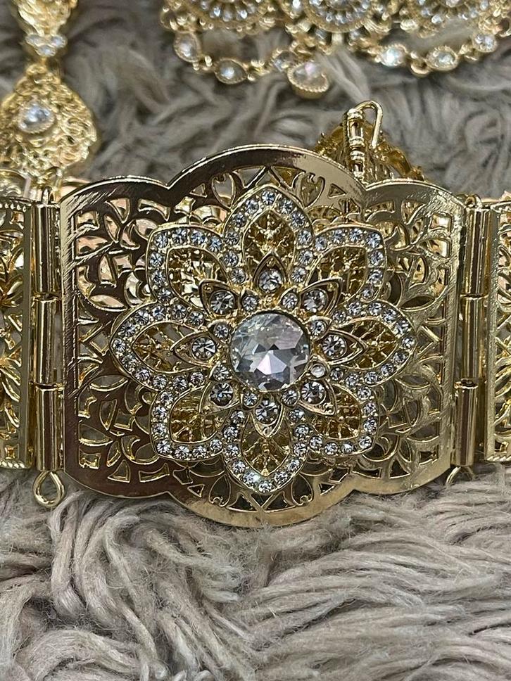 Marokkaanse Sieraden Set - Prachtig!, Sieraden, Tassen en Uiterlijk, Kettingen, Nieuw, Overige materialen, Goud, Met edelsteen