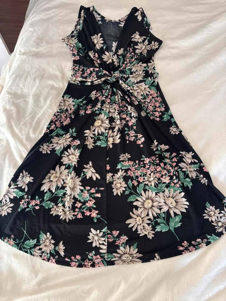 Anna Field Zomerjurk - Zo goed als nieuw, Kleding | Dames, Jurken, Zo goed als nieuw, Maat 36 (S), Zwart, Onder de knie, Ophalen of Verzenden