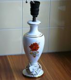 Antieke lampvoet keramiek met roos, Ophalen of Verzenden