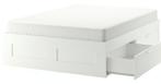IKEA Brimnes bed 140x200m gratis. Zie omschrijving, Ophalen, Gebruikt, Tweepersoons, 140 cm