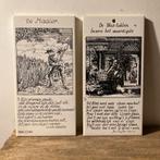 Vintage Tegeltjes De Was-tobben en De Maaier 20x10 cm, Ophalen of Verzenden