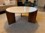 Ronde salontafel met marmeren blad, Huis en Inrichting, Tafels | Salontafels, Ophalen, 50 tot 100 cm, Rond, 50 tot 100 cm