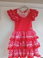 Spaanse jurk flamenco carnaval souza 128-140, Ophalen of Verzenden, Zo goed als nieuw, 134 t/m 140, Jongen of Meisje