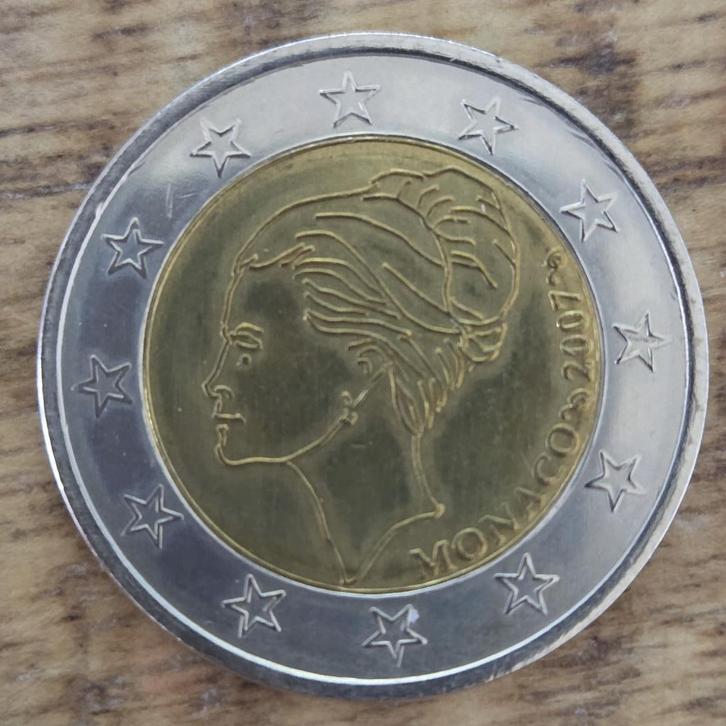 Monaco 2007: Grace Kelly PROBE, Postzegels en Munten, Munten | Europa | Euromunten, Losse munt, 2 euro, Monaco, Ophalen of Verzenden