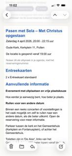 Sela toegangskaartjes Putten, Twee personen, Overige soorten