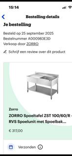 Nieuwe rvs spoeltafel, Huis en Inrichting, Keuken | Keukenelementen, Ophalen, Nieuw, Minder dan 50 cm, Minder dan 100 cm