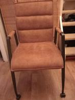 Stoel met wieltjes cognac kleur zgan, Huis en Inrichting, Stoelen, Ophalen of Verzenden, Zo goed als nieuw, Bruin, Eén