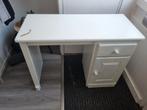 Klein wit bureau met deurtje en lade 100 x 44x 73 cm, Ophalen, Zo goed als nieuw