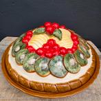 Grote taartschaal met deksel van keramiek, Ophalen of Verzenden