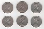 6x 20 cent Australië 1966-1981 (M295), Ophalen of Verzenden