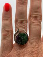 X608 Prachtige zilveren brutalist ring maat 18,75, Sieraden, Tassen en Uiterlijk, Antieke sieraden, Ophalen of Verzenden, Zilver