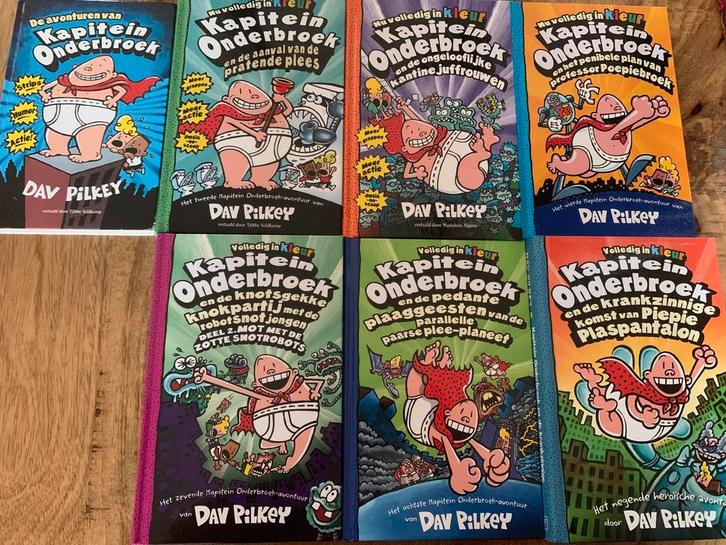 7 Kapitein Onderbroek boeken, Boeken, Kinderboeken | Jeugd | onder 10 jaar, Zo goed als nieuw, Fictie algemeen, Ophalen