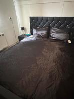 Meubella Aventura Diamond Bed 180x200 + Nachtkastjes, Ophalen, Overige materialen, Gebruikt, Zwart