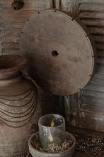 Houten ornament op standaard nr. 5 spinnewiel, Huis en Inrichting, Www.jufbrocante.nl, Www.jufbrocante.nl, Nieuw, Ophalen of Verzenden